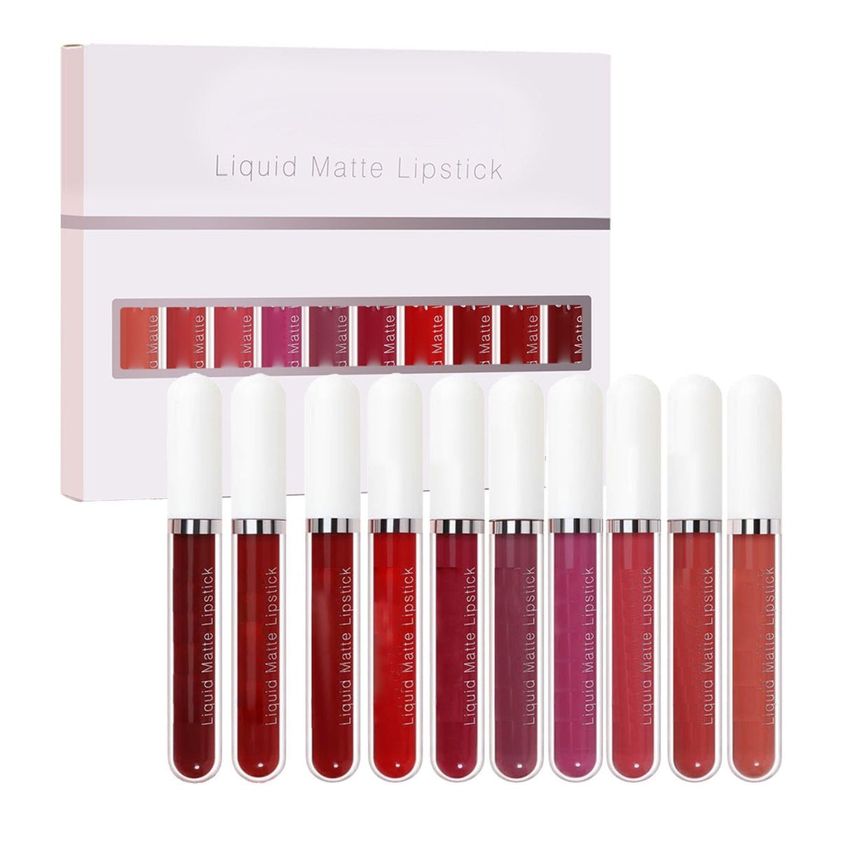 10Pcs Matte Waterproof  Long Lasting Lip Gloss