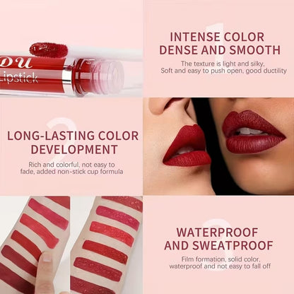 10Pcs Matte Waterproof  Long Lasting Lip Gloss